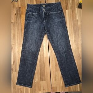 Vintage Y2K Bebe Dark Wash Denim Capri's Made in USA Low Rise Hip Hugger